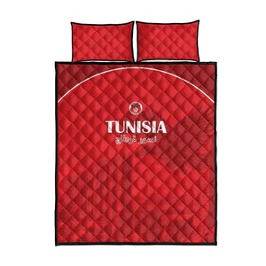 Tunisia Football Quilt Bed Set Eagles of Carthage Go Champion - Red Color - African Pride