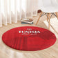 Tunisia Football Round Carpet Eagles of Carthage Go Champion - Red Color - African Pride