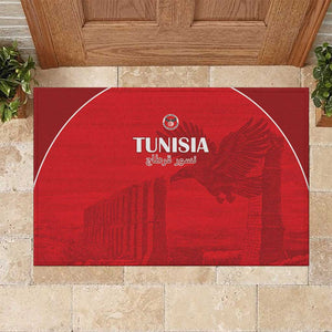 Tunisia Football Rubber Doormat Eagles of Carthage Go Champion - Red Color - African Pride