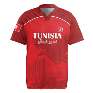 Custom Tunisia Football Rugby Jersey Eagles of Carthage Go Champion - Red Color - African Pride