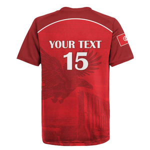 Custom Tunisia Football Rugby Jersey Eagles of Carthage Go Champion - Red Color - African Pride