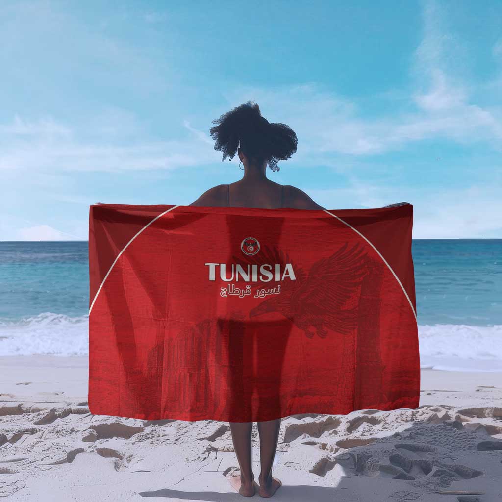 Tunisia Football Sarong Eagles of Carthage Go Champion - Red Color - African Pride