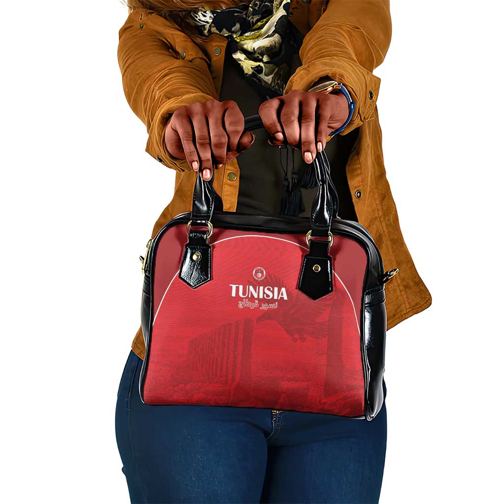 Tunisia Football Shoulder Handbag Eagles of Carthage Go Champion - Red Color - African Pride