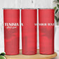 Custom Tunisia Football Skinny Tumbler Eagles of Carthage Go Champion - Red Color - African Pride
