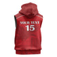 Custom Tunisia Football Sleeveless Hoodie Eagles of Carthage Go Champion - Red Color - African Pride