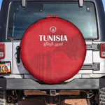 Tunisia Football Spare Tire Cover Eagles of Carthage Go Champion - Red Color - African Pride