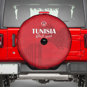Tunisia Football Spare Tire Cover Eagles of Carthage Go Champion - Red Color - African Pride