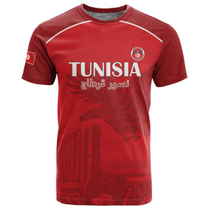 Custom Tunisia Football T shirt Eagles of Carthage Go Champion - Red Color - African Pride