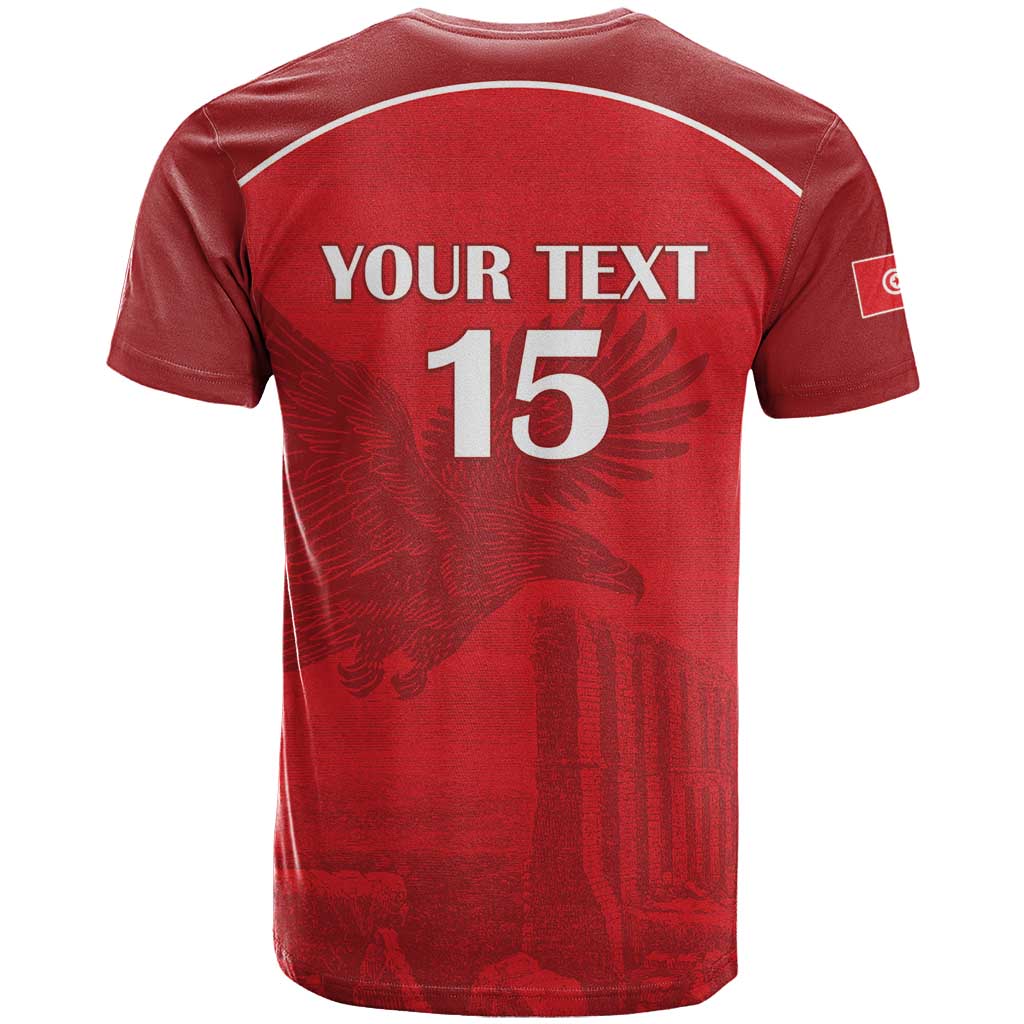 Custom Tunisia Football T shirt Eagles of Carthage Go Champion - Red Color - African Pride