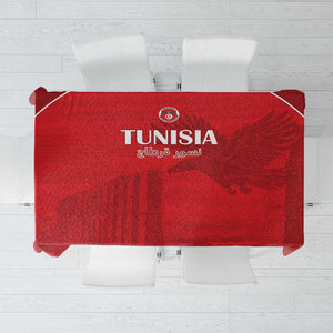 Tunisia Football Tablecloth Eagles of Carthage Go Champion - Red Color - African Pride