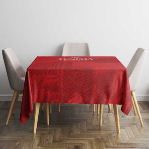 Tunisia Football Tablecloth Eagles of Carthage Go Champion - Red Color - African Pride