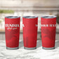 Custom Tunisia Football Tumbler Cup Eagles of Carthage Go Champion - Red Color - African Pride