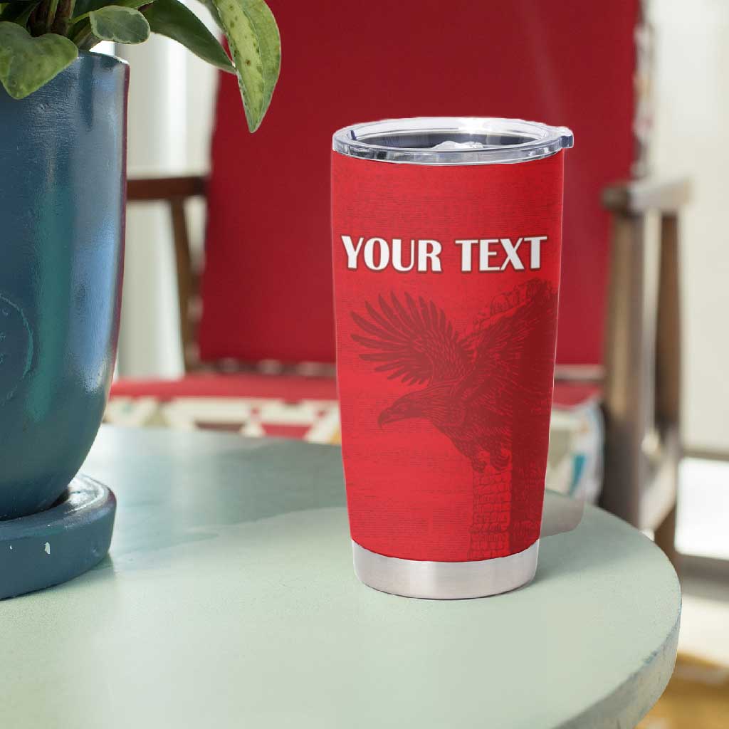 Custom Tunisia Football Tumbler Cup Eagles of Carthage Go Champion - Red Color - African Pride