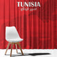 Tunisia Football Window Curtain Eagles of Carthage Go Champion - Red Color - African Pride