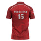 Custom Tunisia Football Zipper Polo Shirt Red Eagles of Carthage