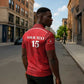 Custom Tunisia Football Zipper Polo Shirt Red Eagles of Carthage
