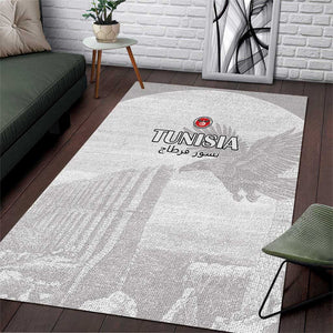 Tunisia Football Area Rug Eagles of Carthage Go Champion - White Color - African Pride