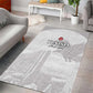 Tunisia Football Area Rug Eagles of Carthage Go Champion - White Color - African Pride