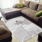 Tunisia Football Area Rug Eagles of Carthage Go Champion - White Color - African Pride