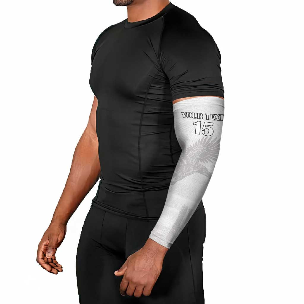 Custom Tunisia Football Arm Sleeves White Eagles of Carthage