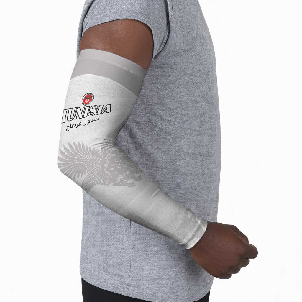 Custom Tunisia Football Arm Sleeves White Eagles of Carthage