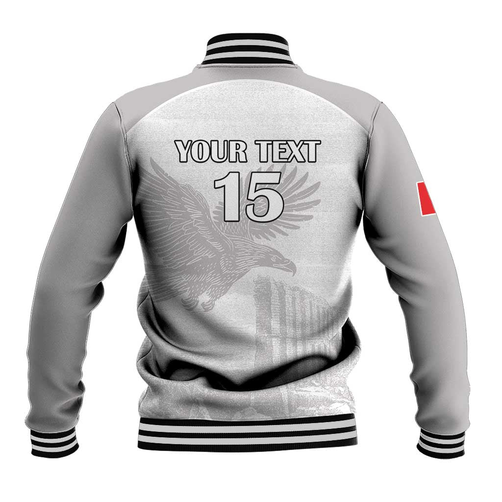 Custom Tunisia Football Baseball Jacket Eagles of Carthage Go Champion - White Color - African Pride