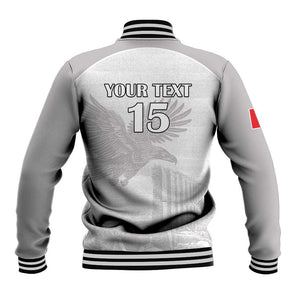 Custom Tunisia Football Baseball Jacket Eagles of Carthage Go Champion - White Color - African Pride
