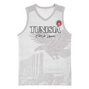 Custom Tunisia Football Basketball Jersey Eagles of Carthage Go Champion - White Color - African Pride