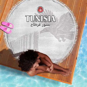 Tunisia Football Beach Blanket Eagles of Carthage Go Champion - White Color - African Pride