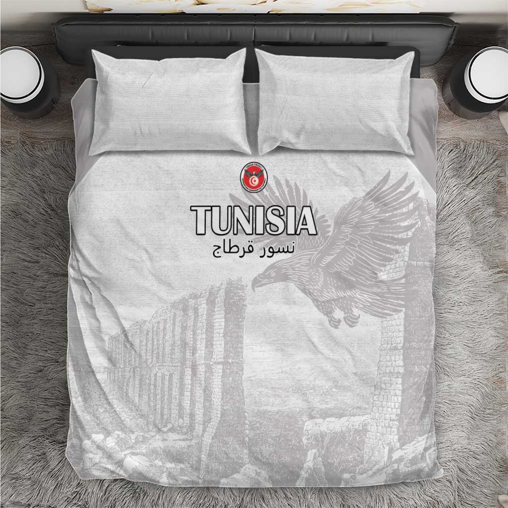 Tunisia Football Bedding Set Eagles of Carthage Go Champion - White Color - African Pride