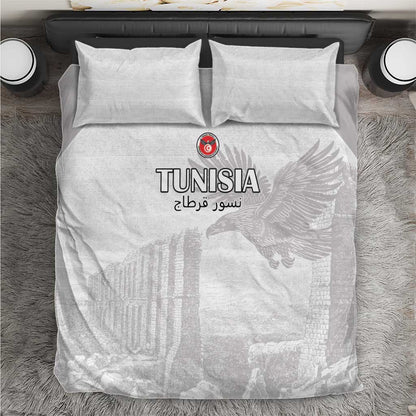 Tunisia Football Bedding Set Eagles of Carthage Go Champion - White Color - African Pride