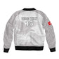 Custom Tunisia Football Bomber Jacket Eagles of Carthage Go Champion - White Color - African Pride