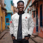 Custom Tunisia Football Bomber Jacket Eagles of Carthage Go Champion - White Color - African Pride