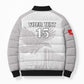 Custom Tunisia Football Bomber Puffer Jacket White Eagles of Carthage