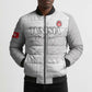 Custom Tunisia Football Bomber Puffer Jacket White Eagles of Carthage
