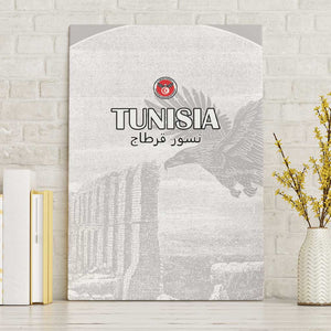 Tunisia Football Canvas Wall Art Eagles of Carthage Go Champion - White Color - African Pride