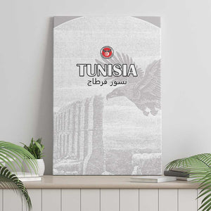 Tunisia Football Canvas Wall Art Eagles of Carthage Go Champion - White Color - African Pride