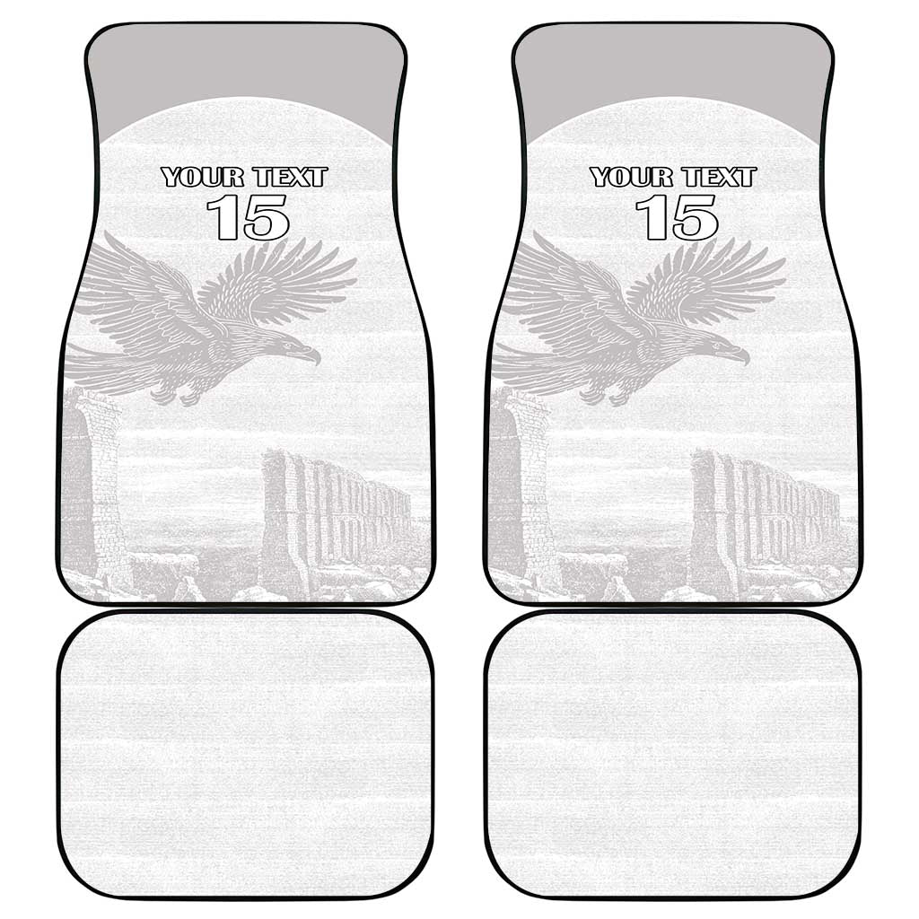 Custom Tunisia Football Car Mats Eagles of Carthage Go Champion - White Color - African Pride
