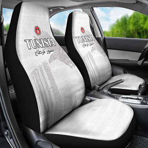 Tunisia Football Car Seat Cover Eagles of Carthage Go Champion - White Color - African Pride