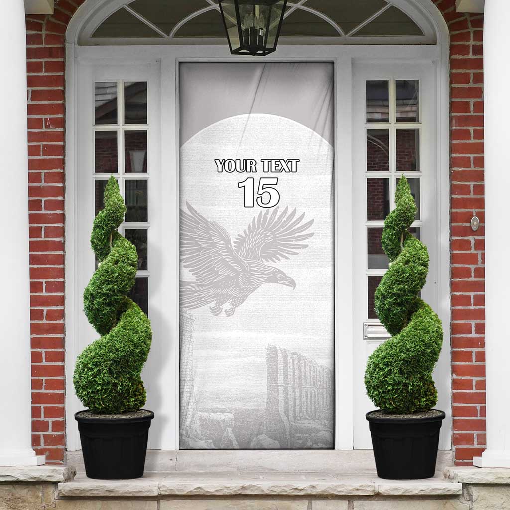 Custom Tunisia Football Door Cover White Eagles of Carthage