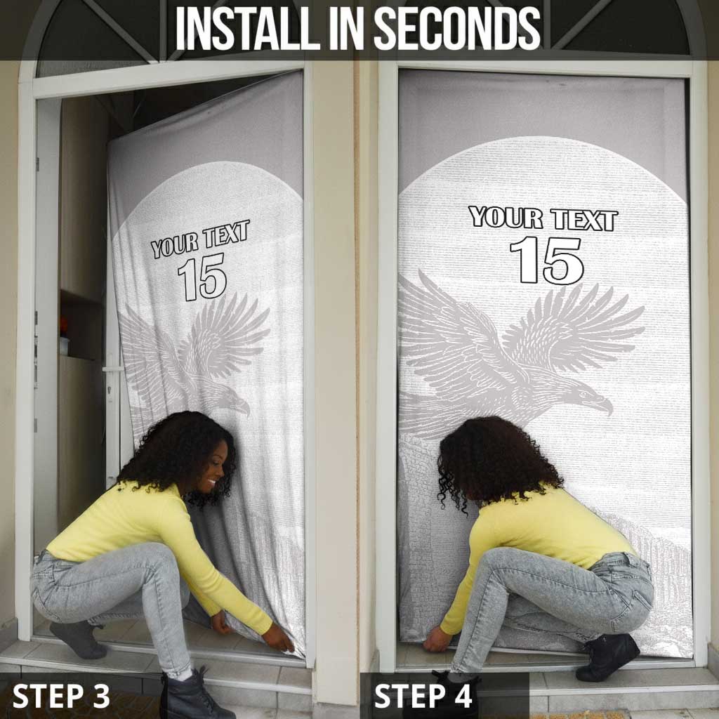 Custom Tunisia Football Door Cover White Eagles of Carthage