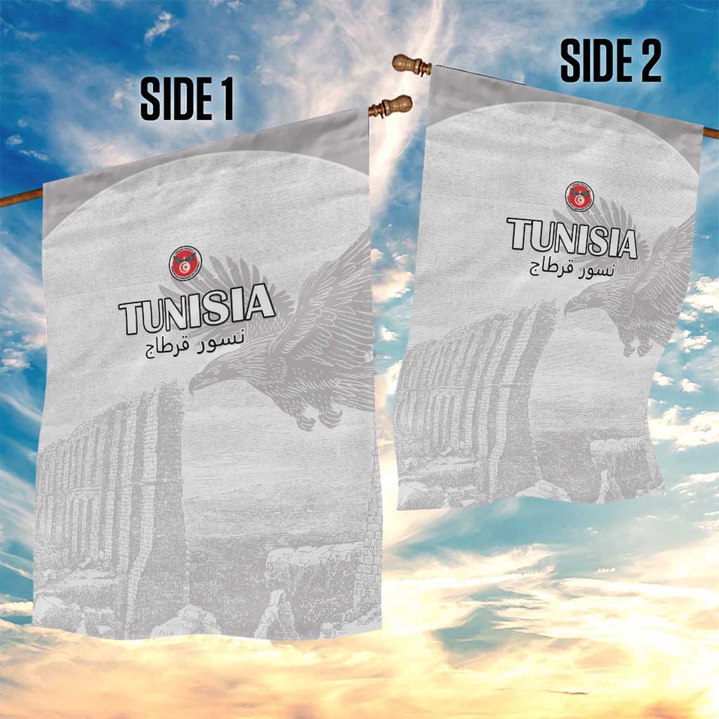 Tunisia Football Garden Flag Eagles of Carthage Go Champion - White Color - African Pride