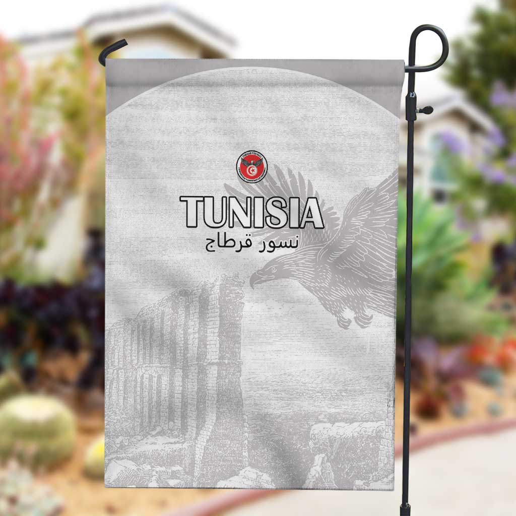 Tunisia Football Garden Flag Eagles of Carthage Go Champion - White Color - African Pride