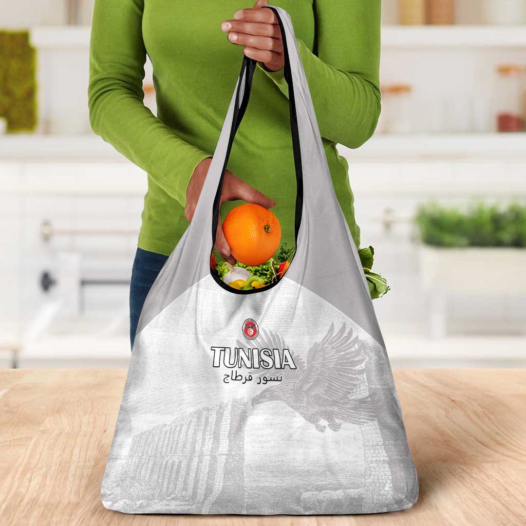 Tunisia Football Grocery Bag Eagles of Carthage Go Champion - White Color - African Pride