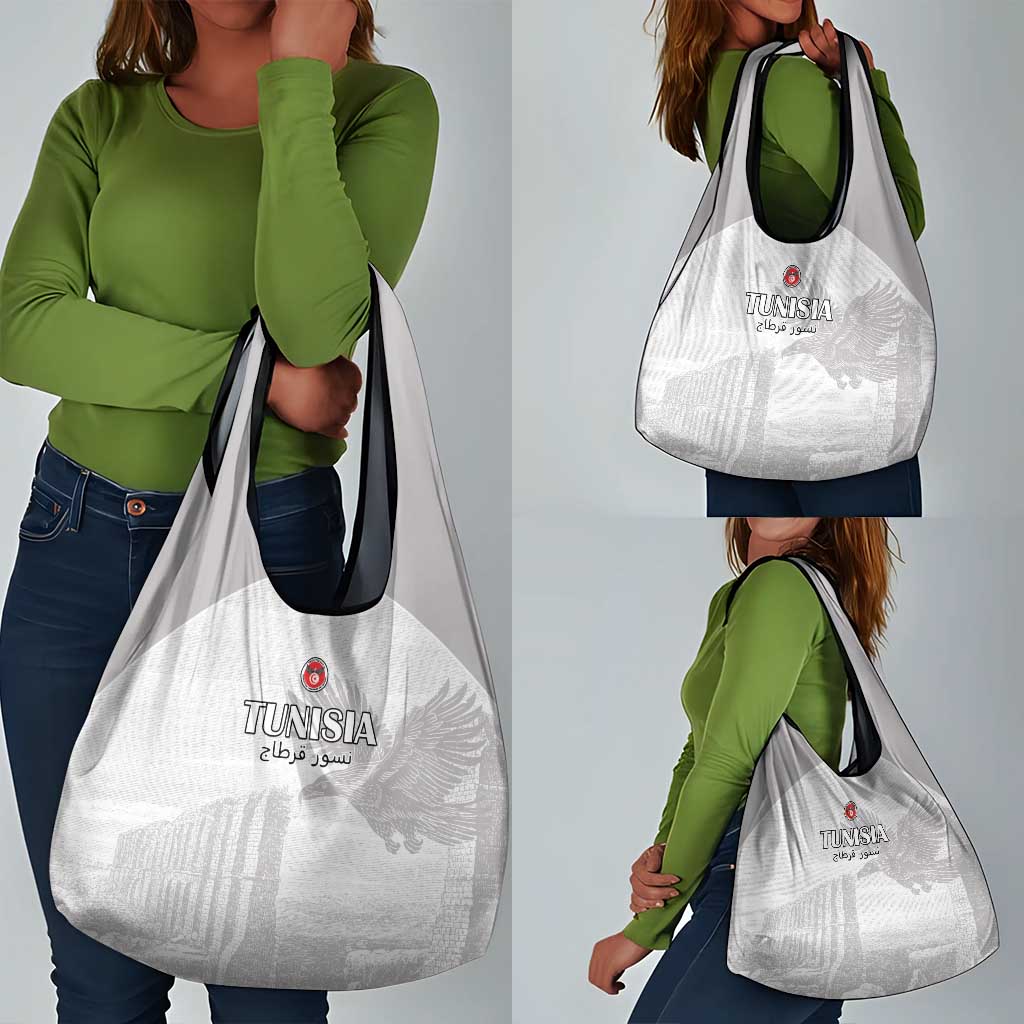 Tunisia Football Grocery Bag Eagles of Carthage Go Champion - White Color - African Pride