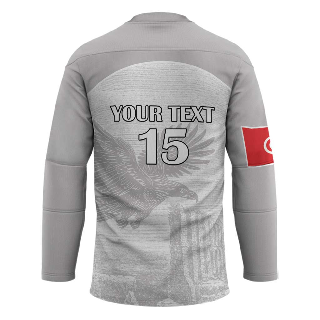 Custom Tunisia Football Hockey Jersey White Eagles of Carthage