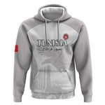 Custom Tunisia Football Hoodie Eagles of Carthage Go Champion - White Color - African Pride