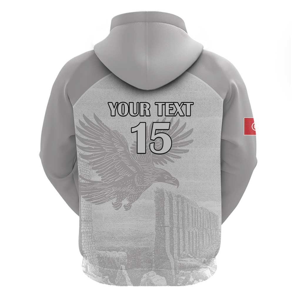 Custom Tunisia Football Hoodie Eagles of Carthage Go Champion - White Color - African Pride