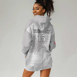 Custom Tunisia Football Hoodie Dress Eagles of Carthage Go Champion - White Color - African Pride