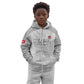 Custom Tunisia Football Kid Hoodie Eagles of Carthage Go Champion - White Color - African Pride
